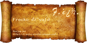 Frecko Évald névjegykártya